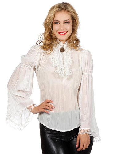 Barock bluse cremeweiß - bluse,