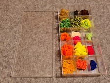 Chenille Konvolut zum Fliegenbinden in 15-Fach Klarsichtbox