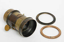 Antique Petzval Portrait Brass Lens ca. 220mm F4.5 wet plate Aperture Objekiv