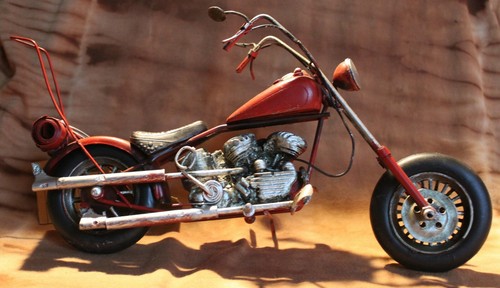 Rotes blech motorrad - rotes,