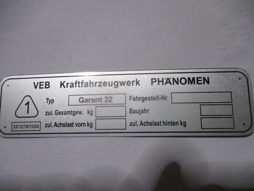Typenschild plate schild - typenschild,