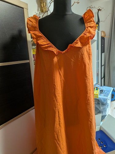 Kleid damen lang orange - kleid,