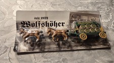 Werbe LKW-MODELL Wolfshöher Pferdegespann Bierfass Transport 1:87