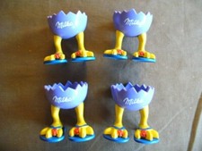 Eierbecher Milka, 4 Stück, lila/gelb/blau, aus 2005