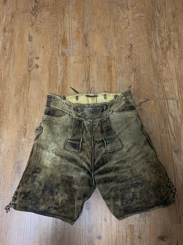 Alte lederhose aus hirschleder - lederhose,