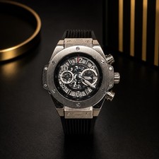 Silver Skeleton Chronograph