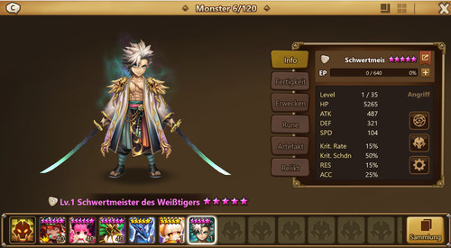 Summoners war white tiger - war, eu!