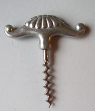 Korkenzieher für Wein alt wohl 30er Jahre Zinn Rokoko Barock Stil