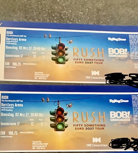 Zwei tickets für rush - für,