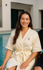 Morgenmantel Damen Beige