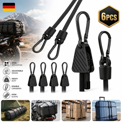Spanngummi mit karabiner 6 - mit,