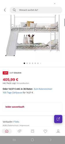 Flieks etagenbett metall weiß - flieks,