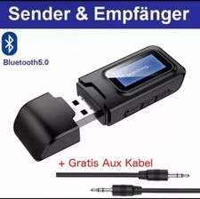 2-in-1 Bluetooth Transmitter Empfänger Sender Wireless Aux Audio Adapter TV LCD