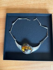 Bernsteinschmuck in 925er Silber Collier + Armreif + Ring + Ohrstecker