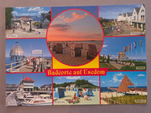 Ansichtskarte usedom badeorte - ansichtskarte,