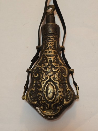 Antike pulverflasche messing - antike,