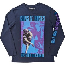 Guns N Roses Get In The Ring Tour 91-92 Navy Langarmshirt NEU