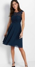 bpc * Kleid mit Spitze + Bolero * Gr.36 * marine * wie Neu * Firmung * Ball *