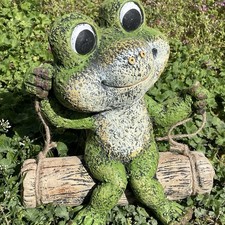 XXL Frosch auf Schaukel 34cm x