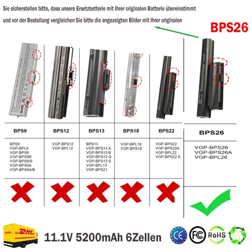 5200mah akku für - für, vaio