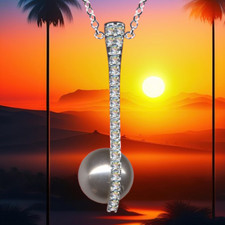 I Art Nouveau pendant + chain