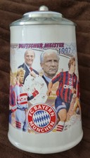 FC BAYERN MÜNCHEN Sammler KRUG DEUTSCER MEISTER 1997 Porzellanmanufaktur Zinnd.
