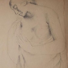 Hans Brosch Frauenakt Badende