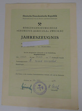 Urkunde Jahreszeugnis 1958