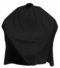 Friseurumhang Haarschneideumhang 130x150CM mit Doppelhaken Schwarzer