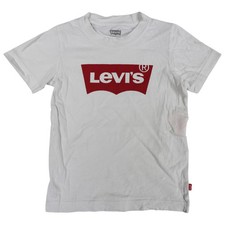 Levi's Jungen T-Shirt Größe 5 Jahre Weiß Kurzarm Rundhals 100% Baumwolle
