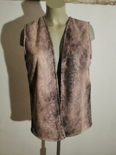 Weste Rosa Schwarz Gr 48 Felloptik Flecce Kik