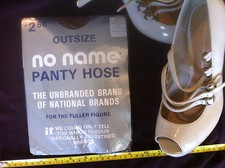 Panty Hose Strumpfhose Übergröße beige kurz 5,5-5,6 Vintage 70er Strumpfwaren Neu No Name 