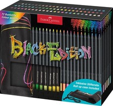 FABER CASTELL Farbstifte Black Edition 72 Farben + Stifterolle GRATIS