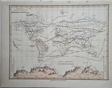 1878 Antik Map Of Welt