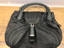 ROUVEN Handtasche Damen schwarz Leder