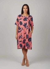Midi-Sommerkleid Damen Blumen
