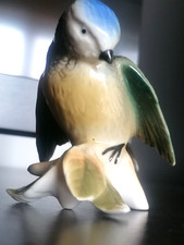 Porzellan Figur Wagner & Apel W&A Vogel Kollektion 1945-1972 Rarität Weihnachten