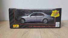 1:18 Mercedes-Benz S Klasse W 220 Bj 1998 Modellauto Maßstab Maisto silber blau 