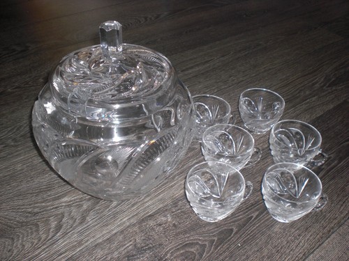 Bleikristall bowle set - bowle, 7