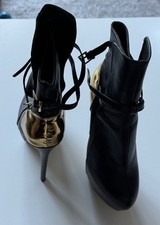 High Heels Schwarz/Gold Größe: 38   Bettschuhe