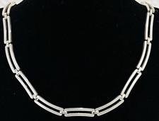 925/-FOSSIL Silber Kette, Muster, 45 cm lang, 4,5 mm breit.