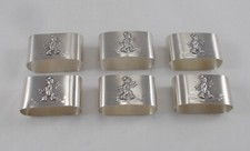 *RAR* Set von 6 Serviettenringe Schornsteinfeger in 800er Silber Lutz&Weiss