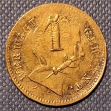 Alte Spielmünze "1"