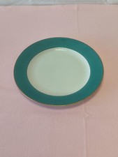 KPM Porzellan Urbino Multicolore Dessertteller Türkise Fahne mit Goldfilet 