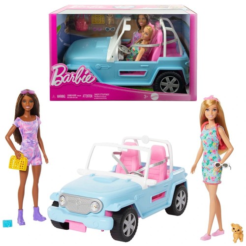 Barbie jeep mit - barbie, 2x