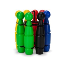 Kegel-/Bowling-Set für Kinder – bunt – mit Tragegestell Freizeitspiel