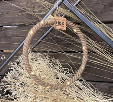 Kordel Ring mit LED Lichterkette 25cm funkelnde Weihnachtsdekoration