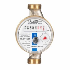 Wohnungs Wasserzähler Geeicht 2021 Aufputz Kaltwasser Q3 2,5 m³ Baulänge 110 mm