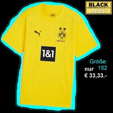 NEUES Original Puma BVB Kinder Trainings-Trikot Größe 152 Borussia Dortmund NEU