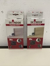 48 Befestigungsclips Set für Sockelleisten mit Kabelkanal Clipholder CH23 Leiste